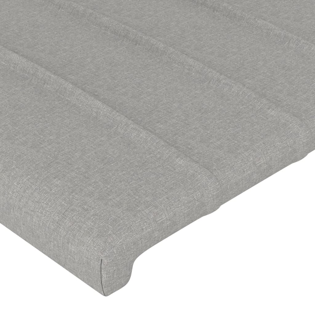 vidaXL Tăblii de pat, 2 buc., gri deschis, 72x5x78/88 cm, textil vidaXL Tăblii de pat, 2 buc., gri deschis, 72x5x78/88 cm, textil