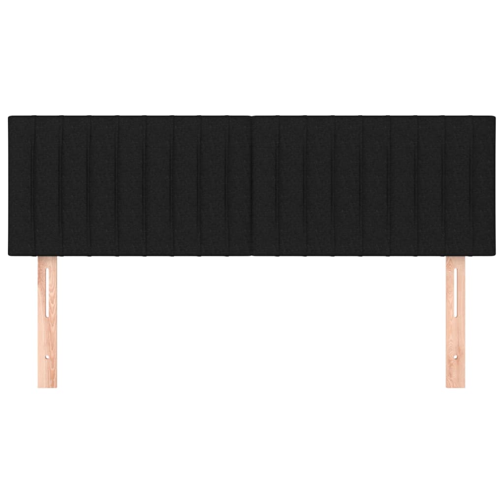 vidaXL Tăblii de pat, 2 buc., negru, 72x5x78/88 cm, textil vidaXL Tăblii de pat, 2 buc., negru, 72x5x78/88 cm, textil