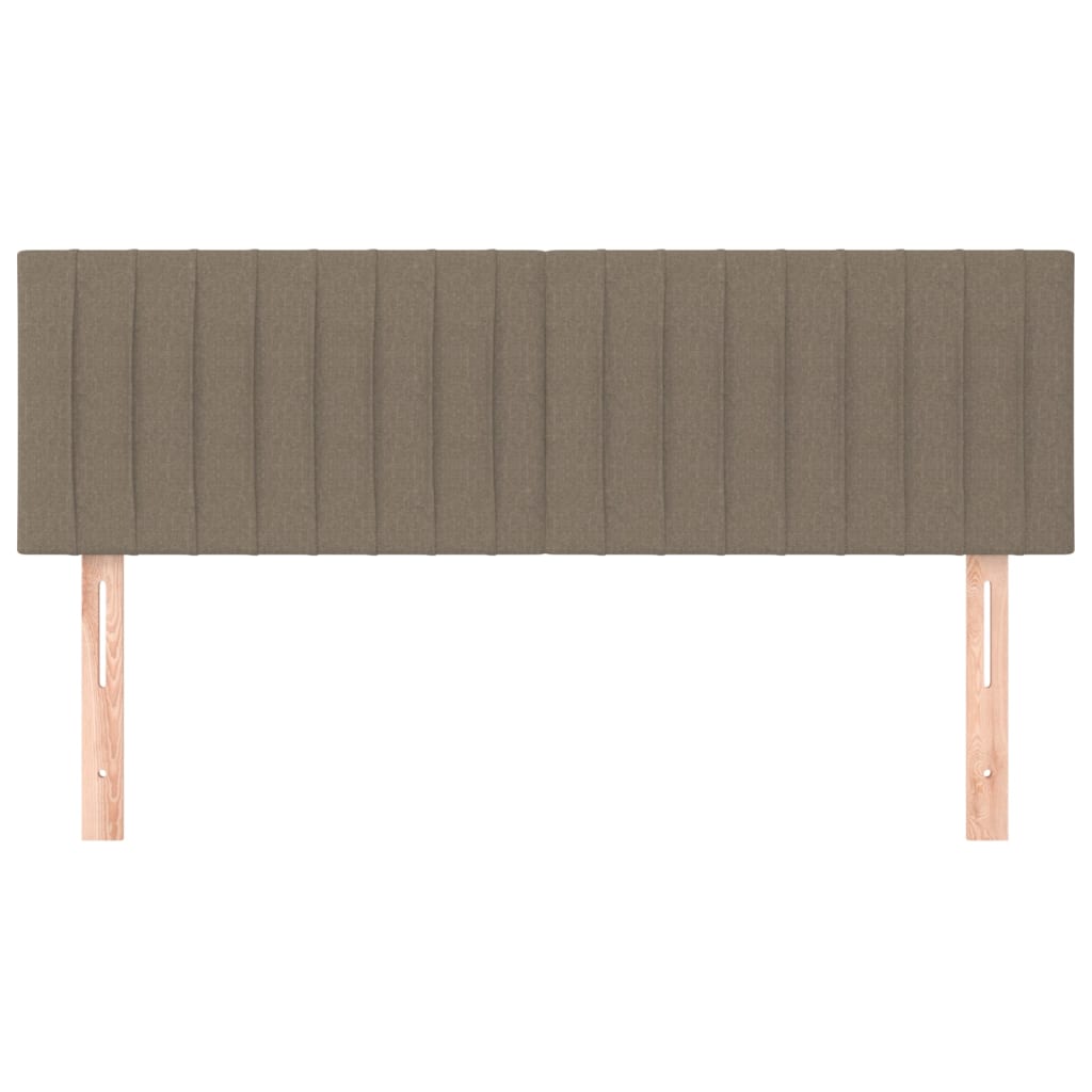 vidaXL Tăblii de pat, 2 buc., gri taupe, 72x5x78/88 cm, textil vidaXL Tăblii de pat, 2 buc., gri taupe, 72x5x78/88 cm, textil