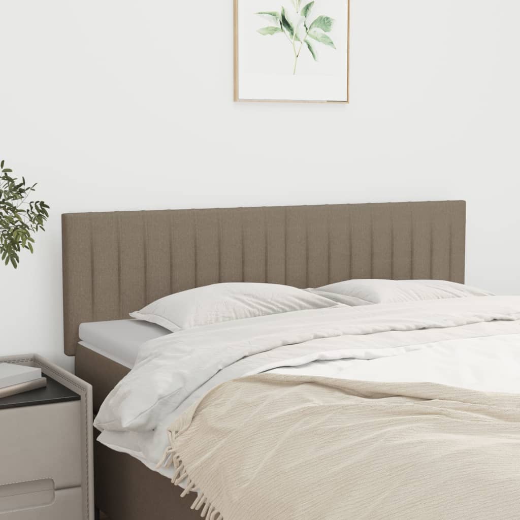 vidaXL Tăblii de pat, 2 buc., gri taupe, 72x5x78/88 cm, textil vidaXL Tăblii de pat, 2 buc., gri taupe, 72x5x78/88 cm, textil