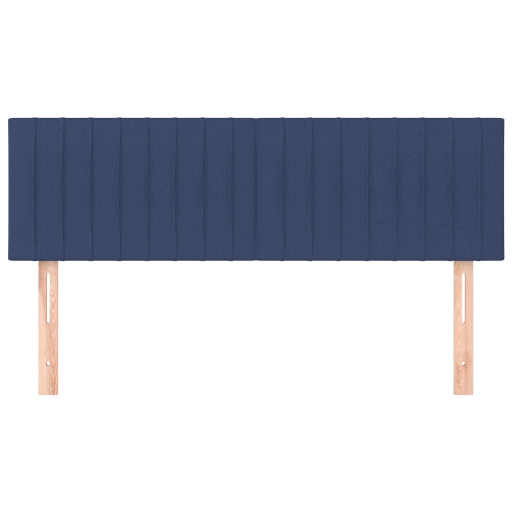 vidaXL Tăblii de pat, 2 buc., albastru, 72x5x78/88 cm, textil vidaXL Tăblii de pat, 2 buc., albastru, 72x5x78/88 cm, textil