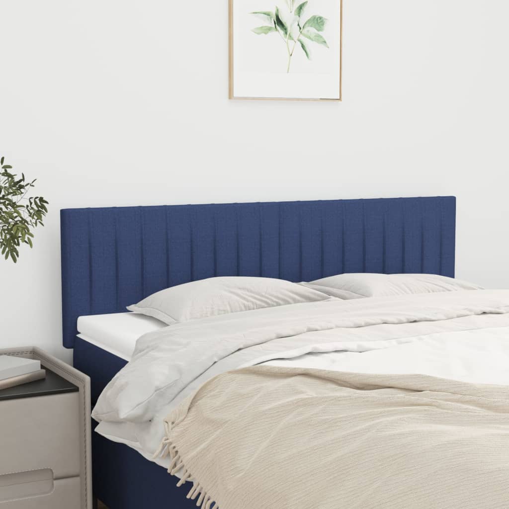 vidaXL Tăblii de pat, 2 buc., albastru, 72x5x78/88 cm, textil vidaXL Tăblii de pat, 2 buc., albastru, 72x5x78/88 cm, textil