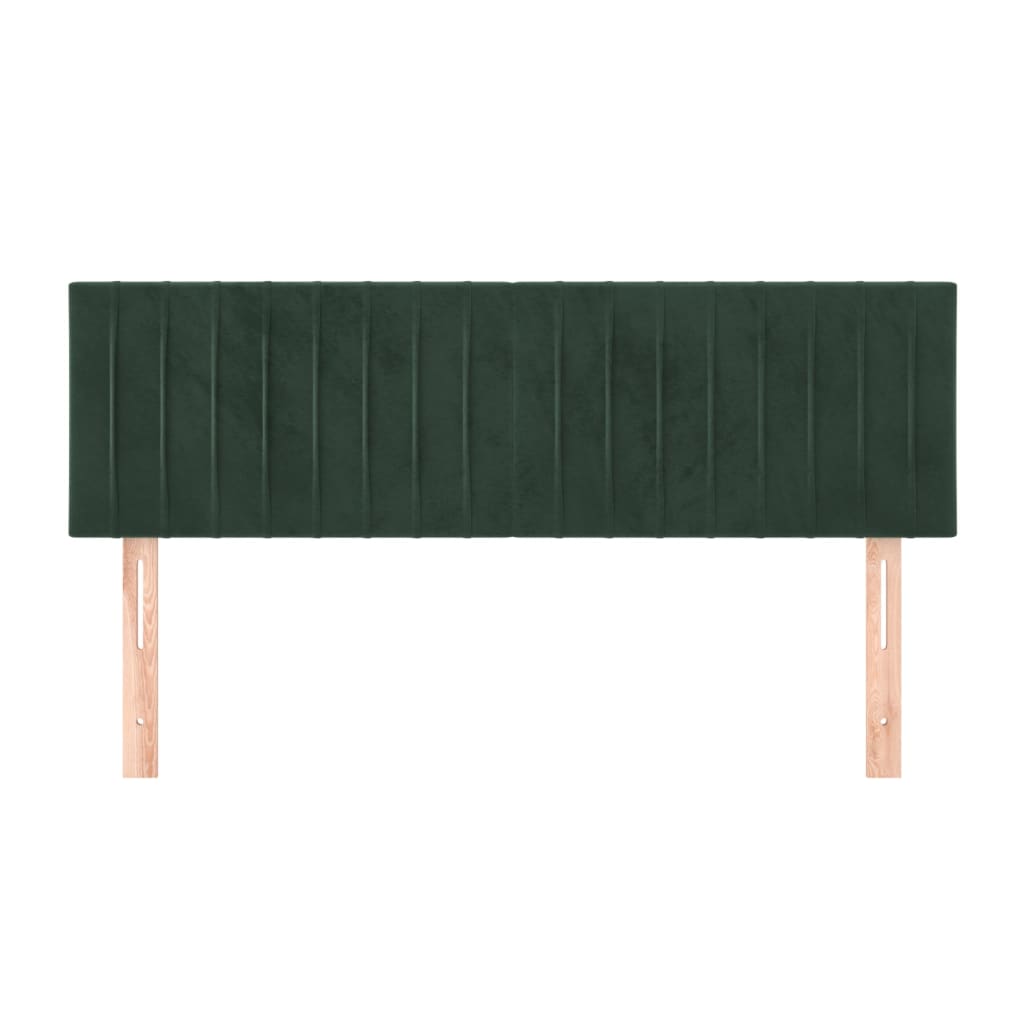 vidaXL Tăblii de pat, 2 buc., verde închis, 72x5x78/88 cm, catifea vidaXL Tăblii de pat, 2 buc., verde închis, 72x5x78/88 cm, catifea