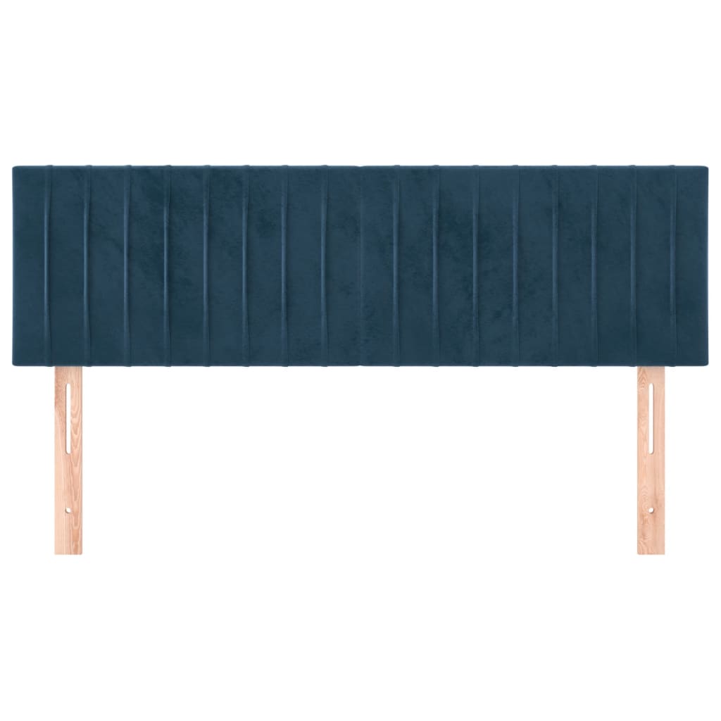 vidaXL Tăblii de pat, 2 buc., albastru închis, 72x5x78/88 cm, catifea vidaXL Tăblii de pat, 2 buc., albastru închis, 72x5x78/88 cm, catifea
