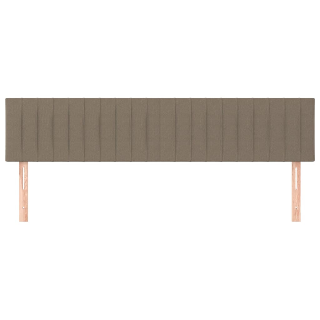 vidaXL Tăblii de pat, 2 buc, gri taupe, 80x5x78/88 cm, textil vidaXL Tăblii de pat, 2 buc, gri taupe, 80x5x78/88 cm, textil