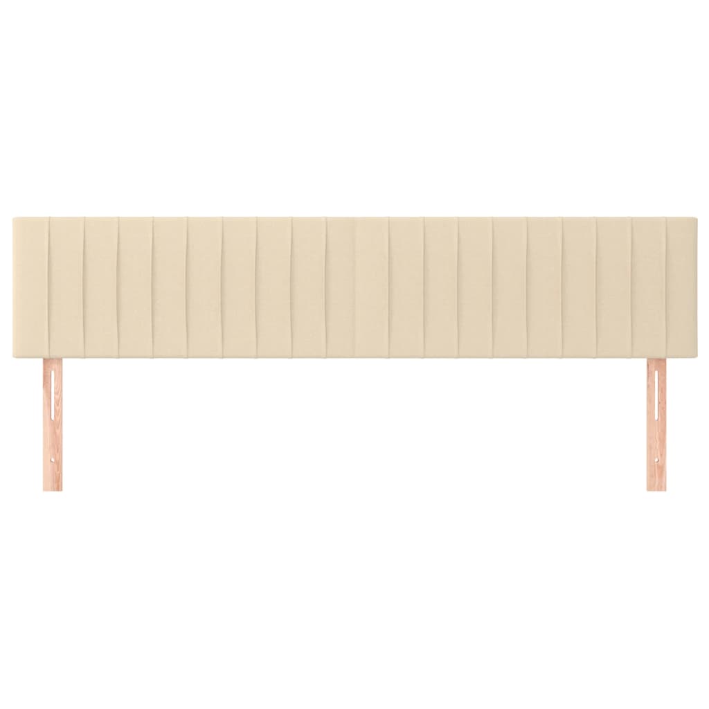 vidaXL Tăblii de pat, 2 buc, crem, 80x5x78/88 cm, textil