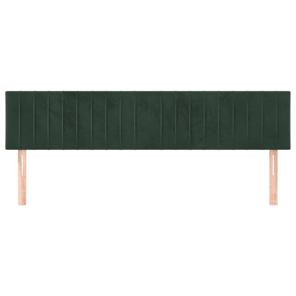 vidaXL Tăblii de pat, 2 buc, verde închis, 80x5x78/88 cm, catifea vidaXL Tăblii de pat, 2 buc, verde închis, 80x5x78/88 cm, catifea