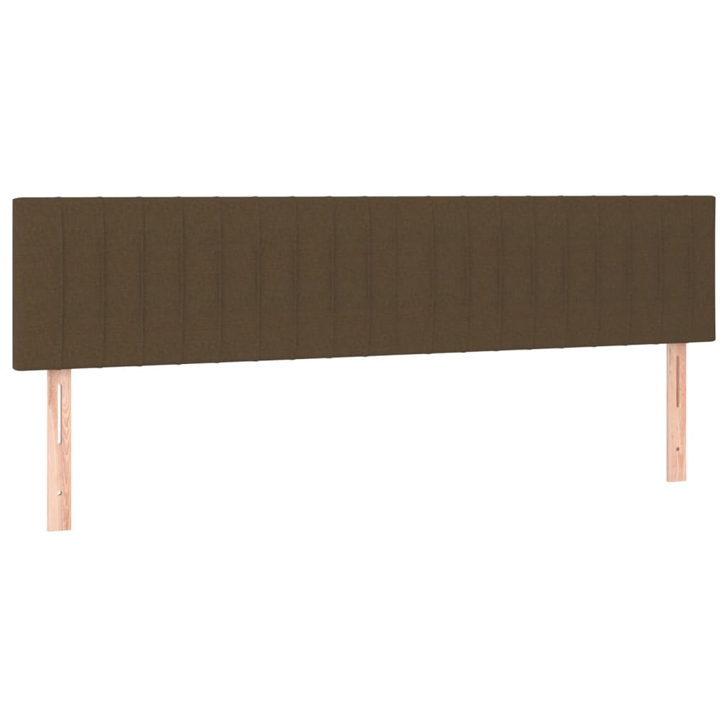 vidaXL Tăblii de pat, 2 buc, maro închis, 90x5x78/88 cm, textil