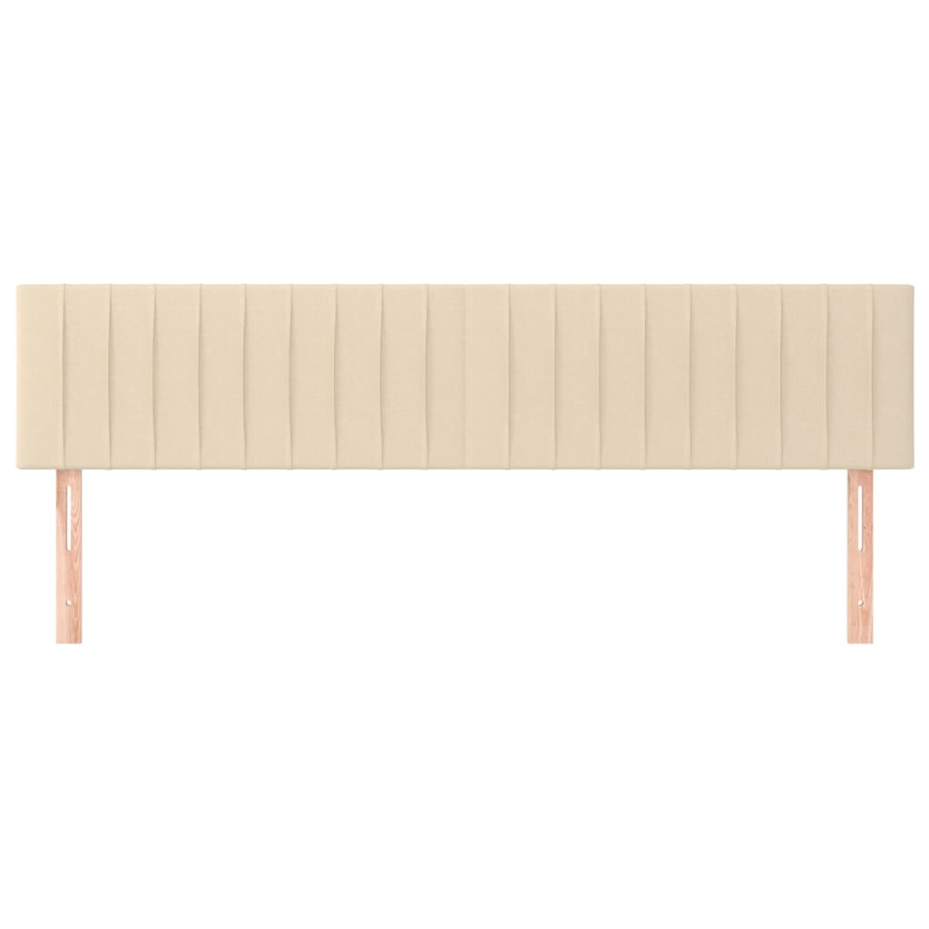 vidaXL Tăblii de pat, 2 buc, crem, 90x5x78/88 cm, textil