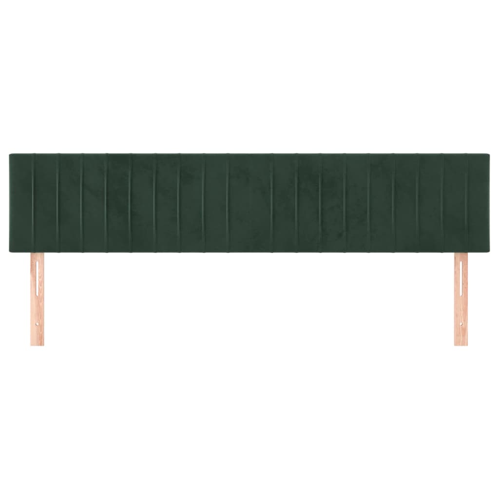 vidaXL Tăblii de pat, 2 buc, verde închis, 90x5x78/88 cm, catifea