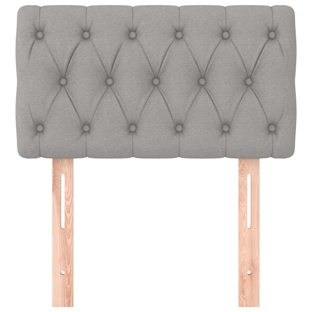 vidaXL Tăblie de pat, gri deschis, 80x7x78/88 cm, textil