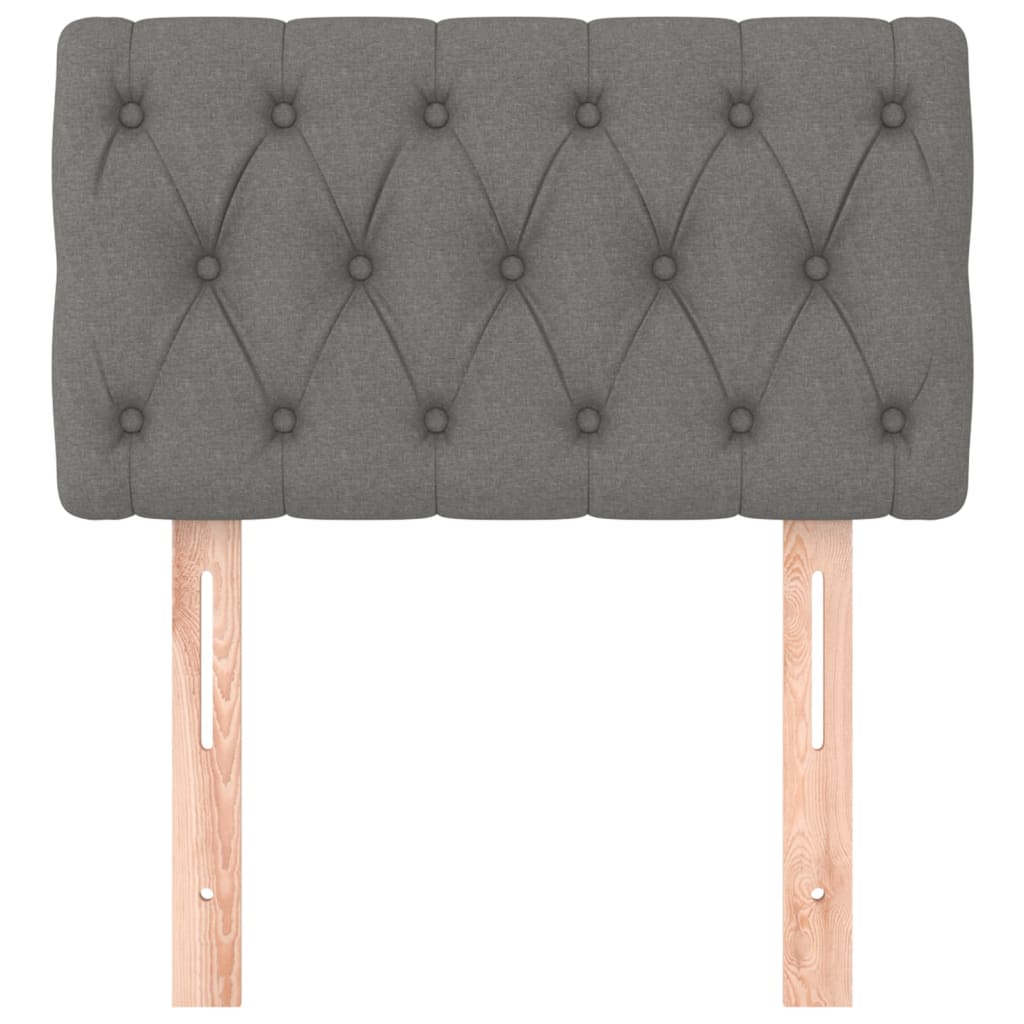 vidaXL Tăblie de pat, gri închis, 80x7x78/88 cm, textil vidaXL Tăblie de pat, gri închis, 80x7x78/88 cm, textil