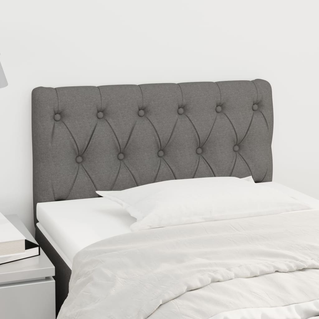 vidaXL Tăblie de pat, gri închis, 80x7x78/88 cm, textil vidaXL Tăblie de pat, gri închis, 80x7x78/88 cm, textil