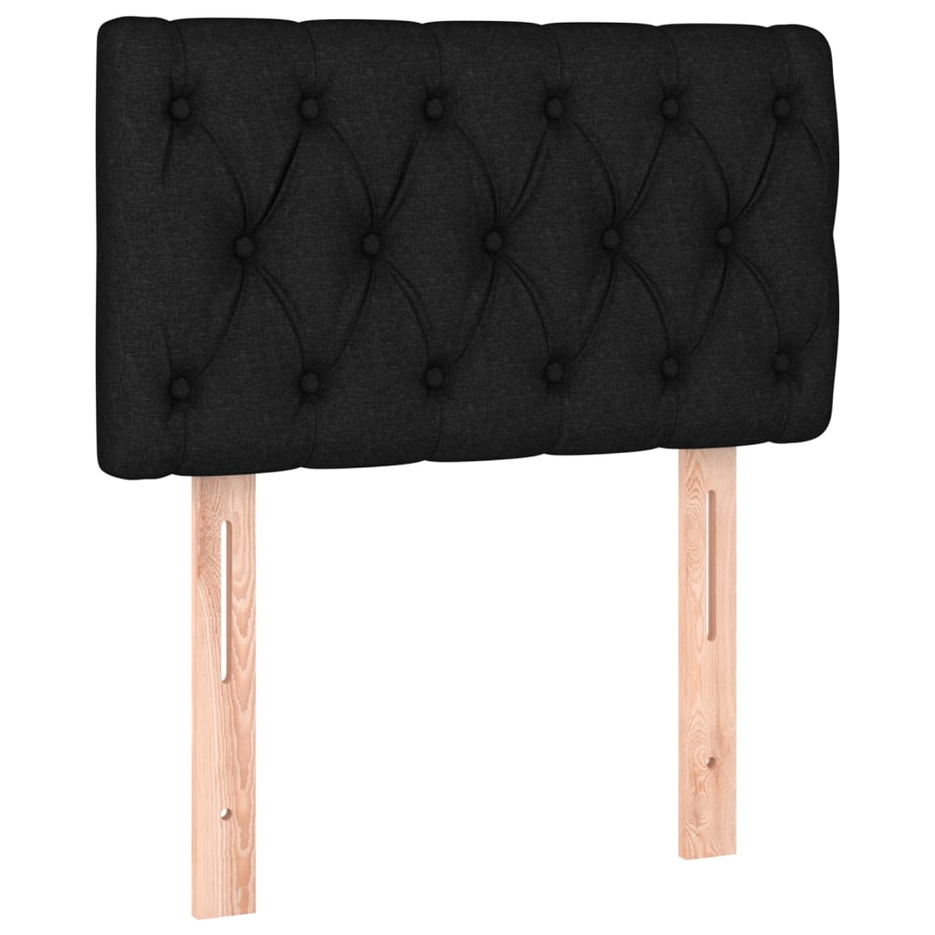 vidaXL Tăblie de pat, negru, 80x7x78/88 cm, textil