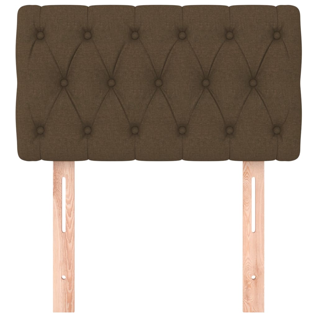 vidaXL Tăblie de pat, maro închis, 80x7x78/88 cm, textil vidaXL Tăblie de pat, maro închis, 80x7x78/88 cm, textil