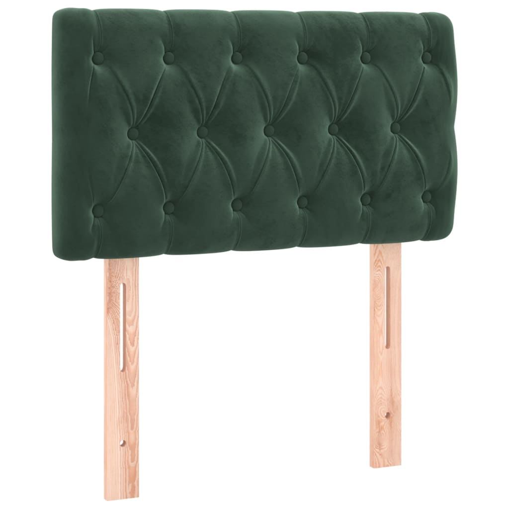 vidaXL Tăblie de pat, verde închis, 80x7x78/88 cm, catifea vidaXL Tăblie de pat, verde închis, 80x7x78/88 cm, catifea