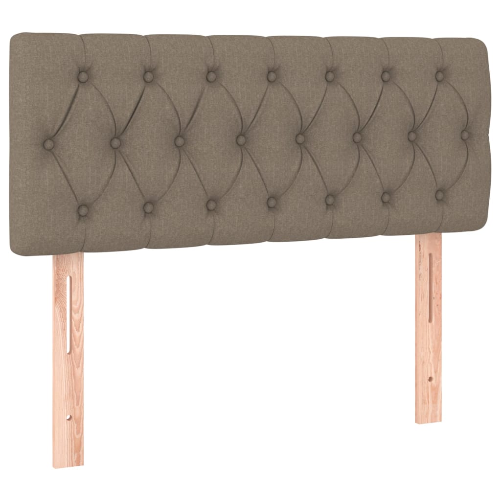 vidaXL Tăblie de pat, gri taupe, 90x7x78/88 cm, textil vidaXL Tăblie de pat, gri taupe, 90x7x78/88 cm, textil