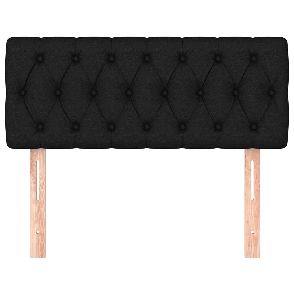 vidaXL Tăblie de pat, negru, 100x7x78/88 cm, textil vidaXL Tăblie de pat, negru, 100x7x78/88 cm, textil