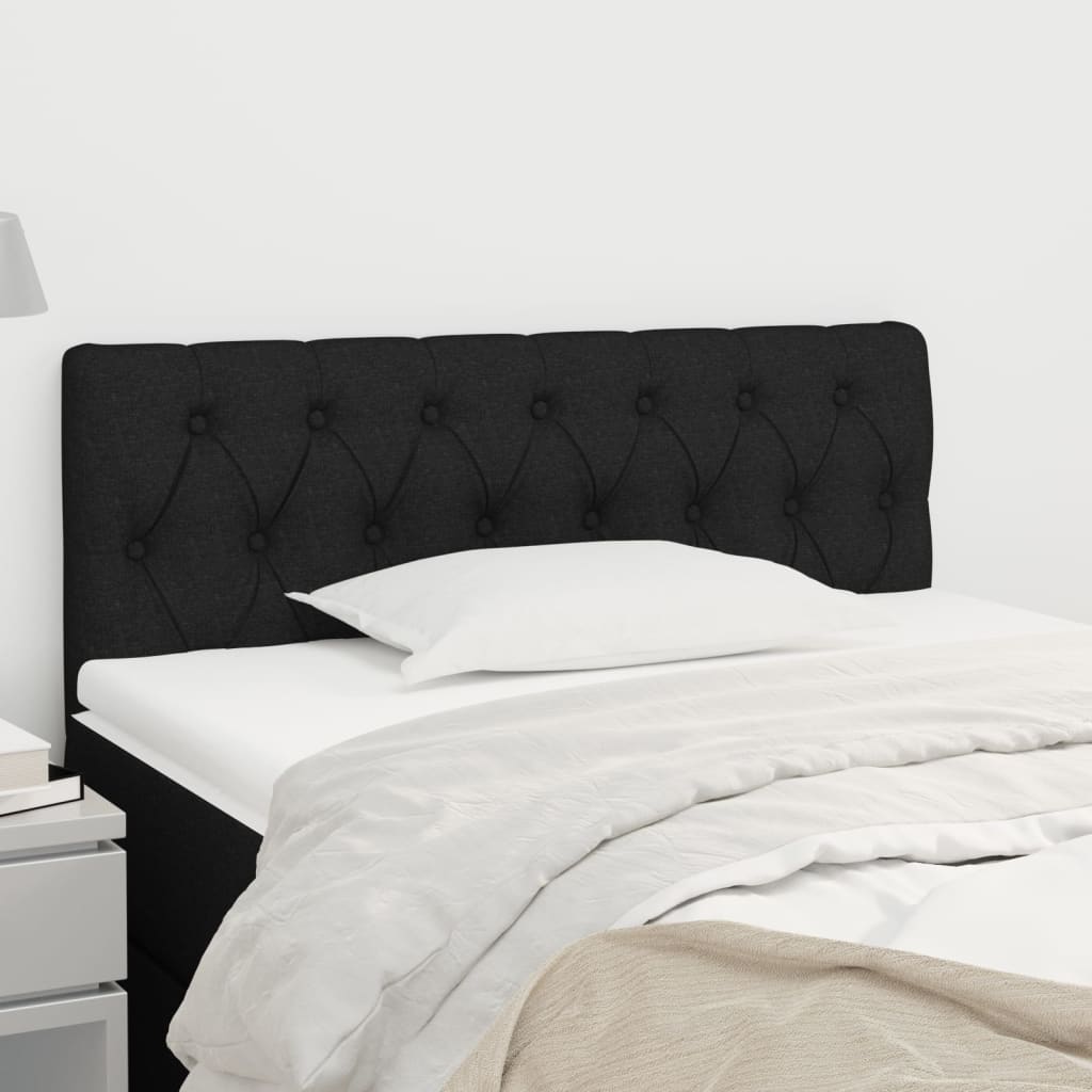 vidaXL Tăblie de pat, negru, 100x7x78/88 cm, textil vidaXL Tăblie de pat, negru, 100x7x78/88 cm, textil