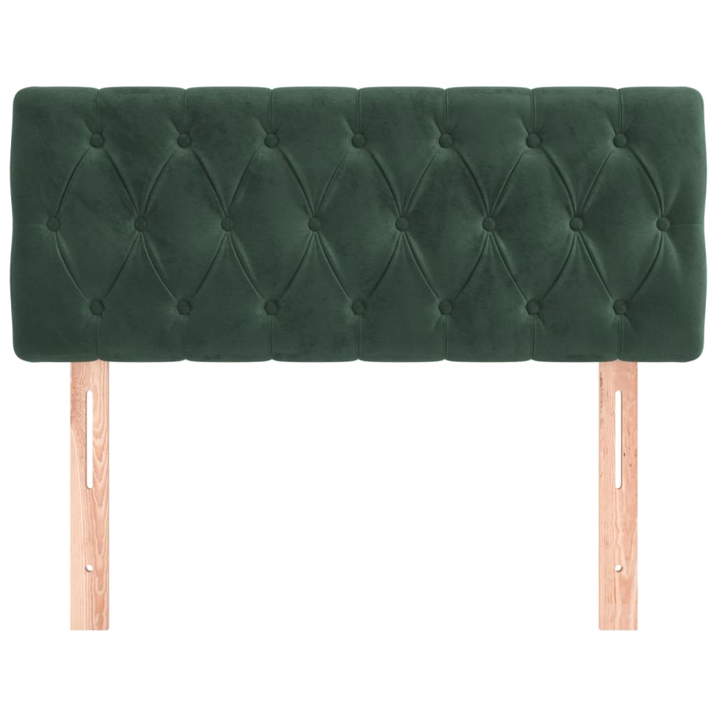 vidaXL Tăblie de pat, verde închis, 100x7x78/88 cm, catifea vidaXL Tăblie de pat, verde închis, 100x7x78/88 cm, catifea