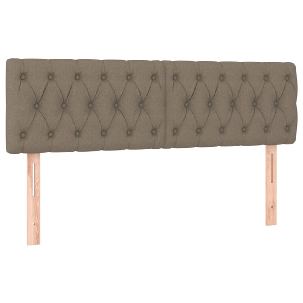 vidaXL Tăblii de pat, 2 buc, gri taupe, 80x7x78/88 cm, textil vidaXL Tăblii de pat, 2 buc, gri taupe, 80x7x78/88 cm, textil