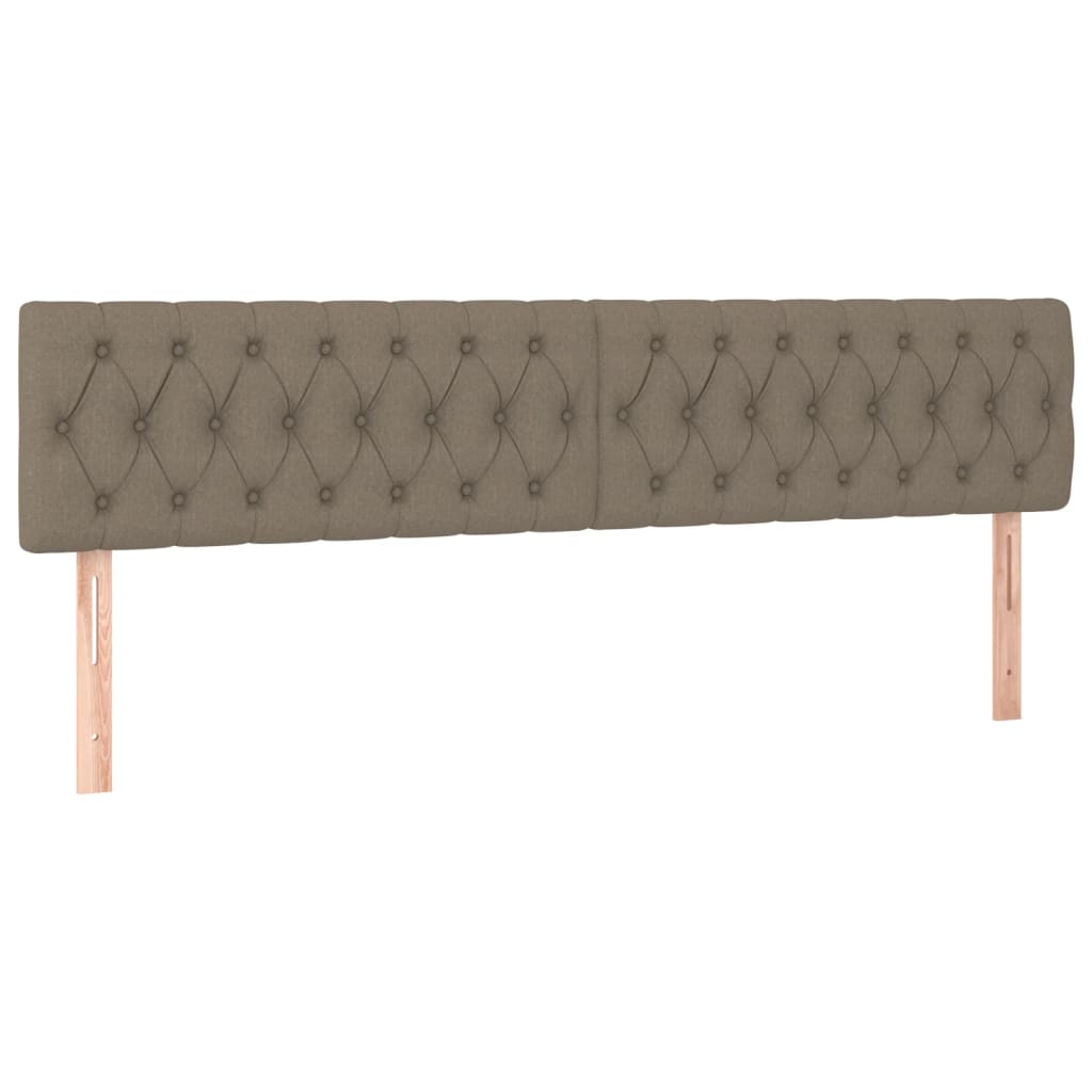 vidaXL Tăblii de pat, 2 buc, gri taupe, 90x7x78/88 cm, textil vidaXL Tăblii de pat, 2 buc, gri taupe, 90x7x78/88 cm, textil