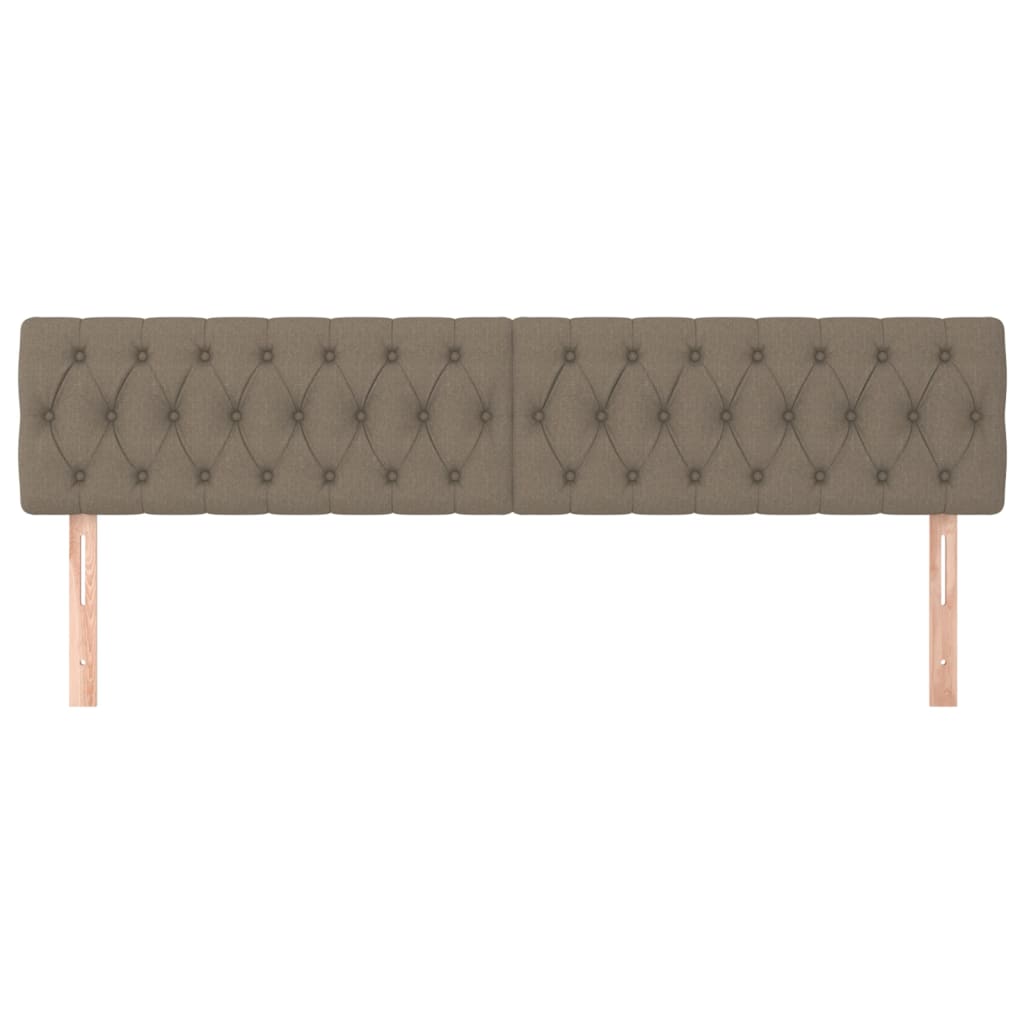vidaXL Tăblii de pat, 2 buc, gri taupe, 90x7x78/88 cm, textil vidaXL Tăblii de pat, 2 buc, gri taupe, 90x7x78/88 cm, textil