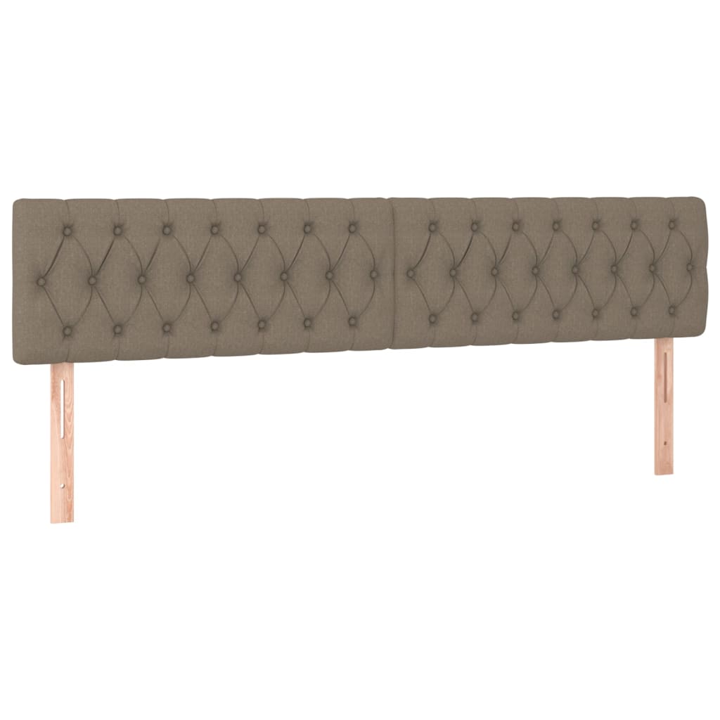 vidaXL Tăblii de pat, 2 buc, gri taupe, 100x7x78/88 cm, textil vidaXL Tăblii de pat, 2 buc, gri taupe, 100x7x78/88 cm, textil