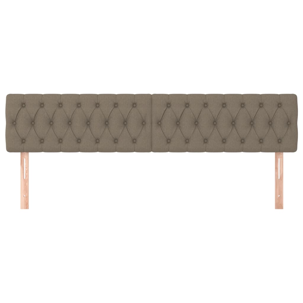 vidaXL Tăblii de pat, 2 buc, gri taupe, 100x7x78/88 cm, textil vidaXL Tăblii de pat, 2 buc, gri taupe, 100x7x78/88 cm, textil