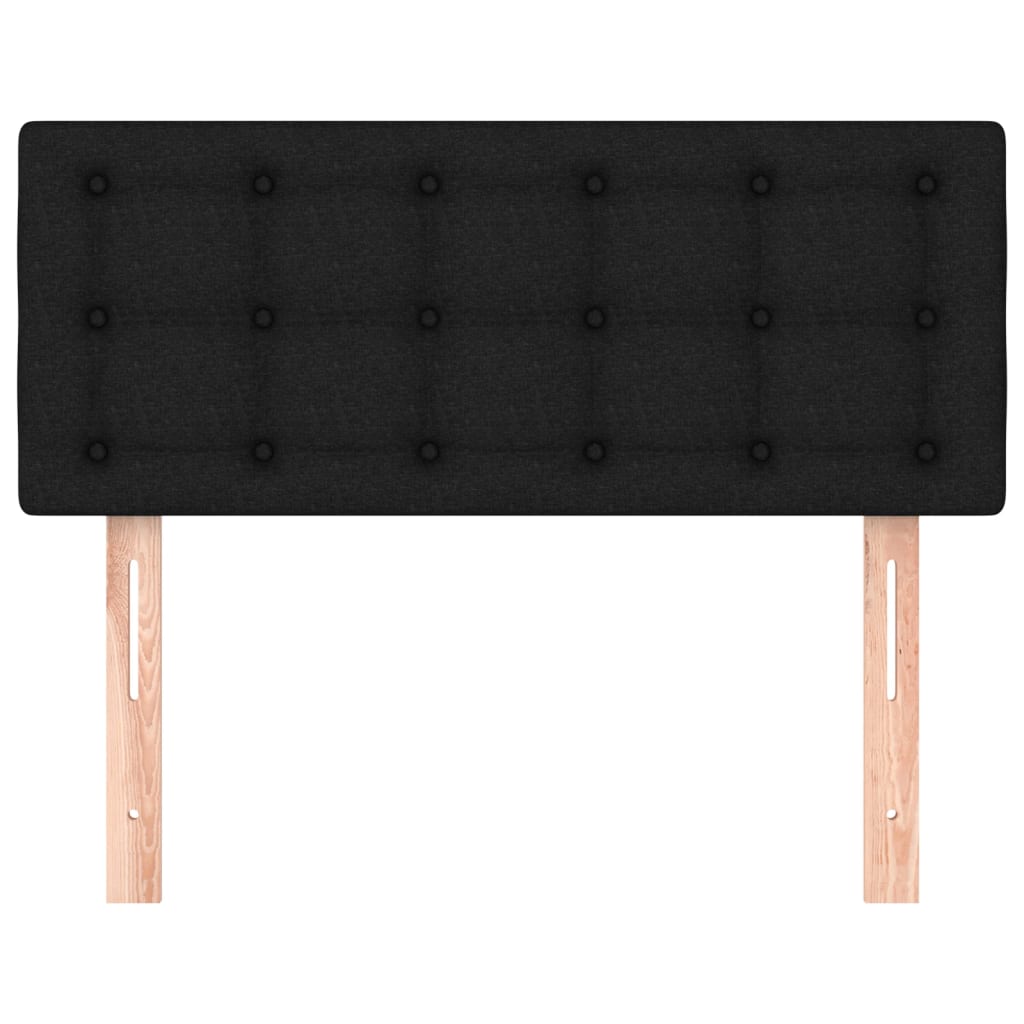 vidaXL Tăblie de pat, negru, 80x5x78/88 cm, textil