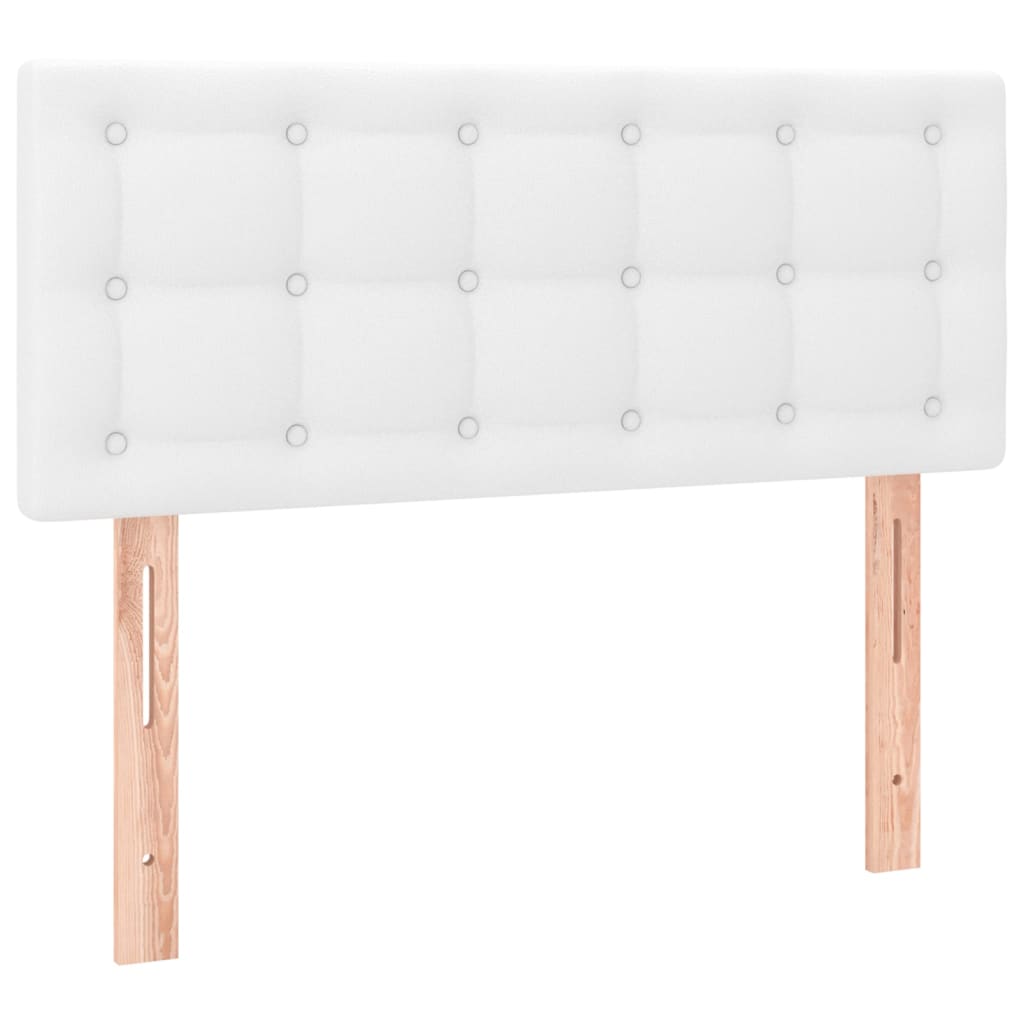 vidaXL Tăblie de pat, alb, 80x5x78/88 cm, piele ecologică vidaXL Tăblie de pat, alb, 80x5x78/88 cm, piele ecologică
