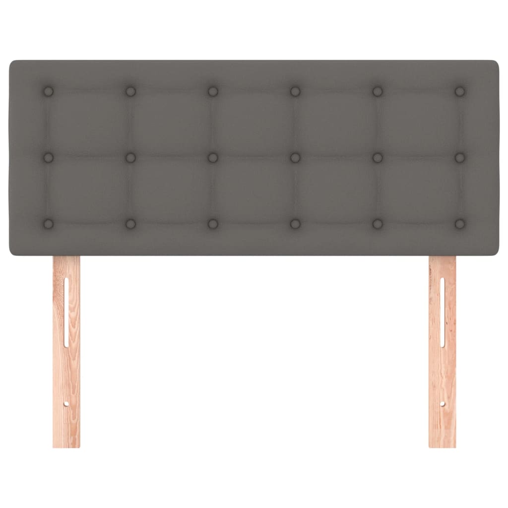 vidaXL Tăblie de pat, gri, 80x5x78/88 cm, piele ecologică