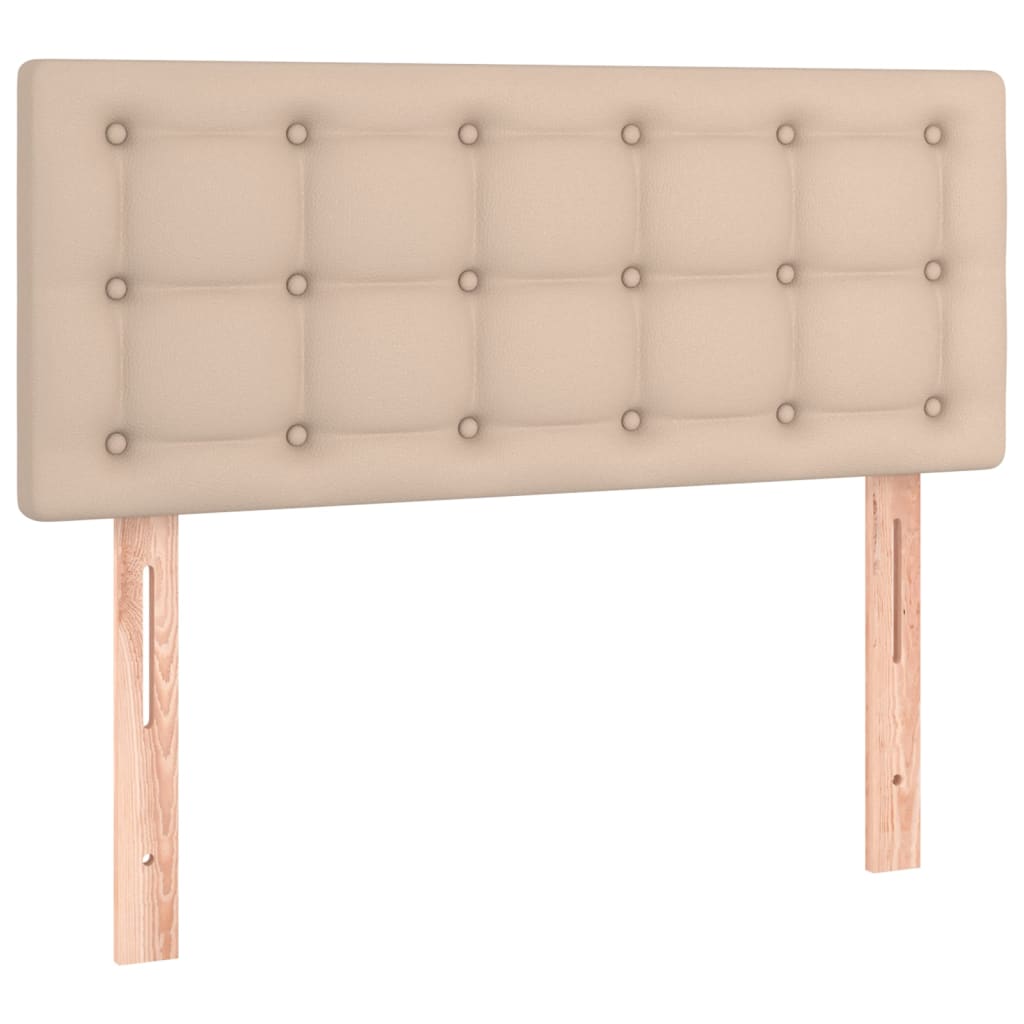 vidaXL Tăblie de pat, cappuccino, 80x5x78/88 cm, piele ecologică