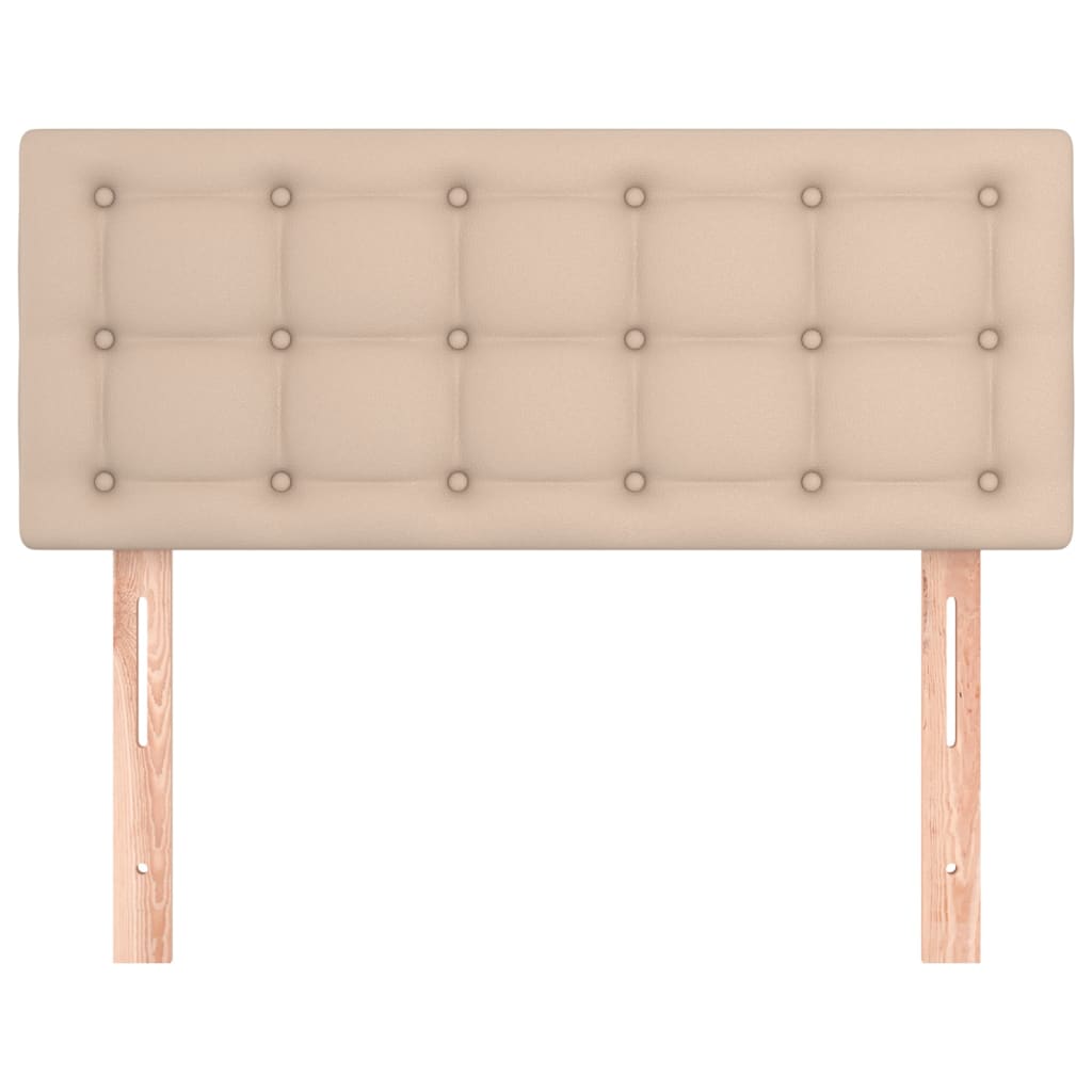 vidaXL Tăblie de pat, cappuccino, 80x5x78/88 cm, piele ecologică