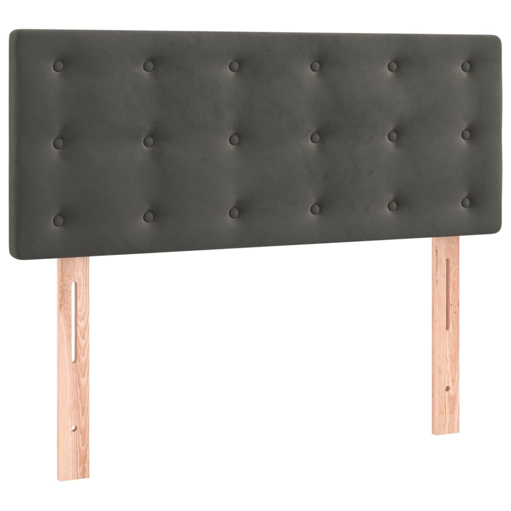 vidaXL Tăblie de pat, gri închis, 80x5x78/88 cm, catifea vidaXL Tăblie de pat, gri închis, 80x5x78/88 cm, catifea
