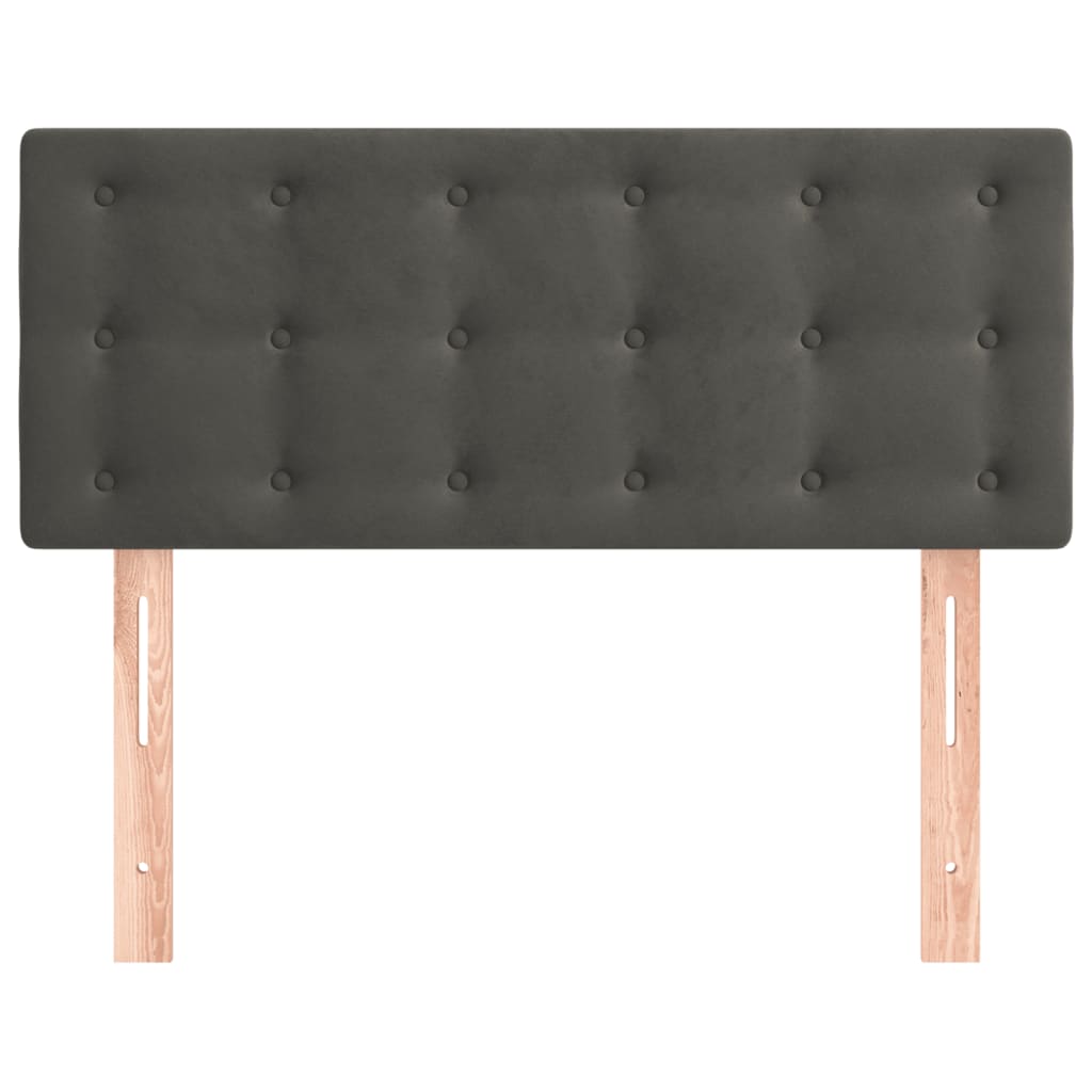 vidaXL Tăblie de pat, gri închis, 80x5x78/88 cm, catifea vidaXL Tăblie de pat, gri închis, 80x5x78/88 cm, catifea
