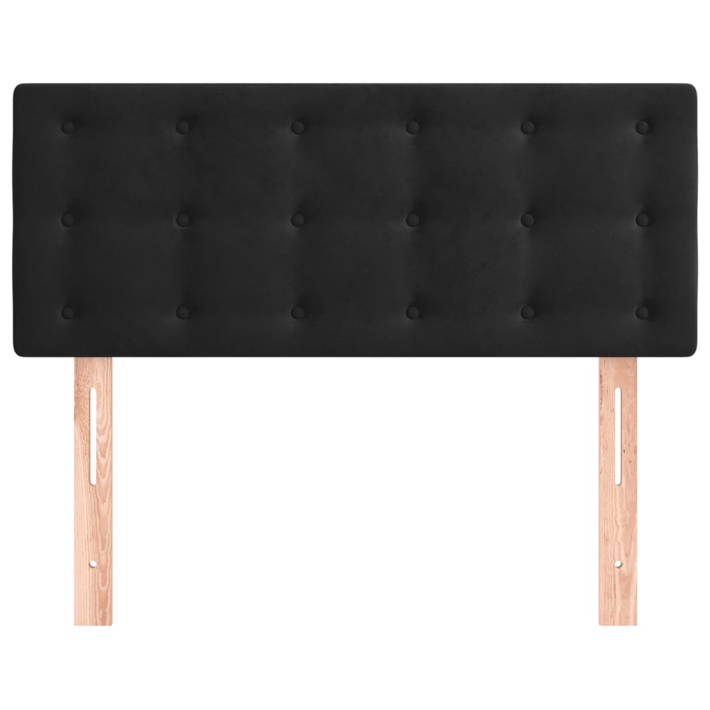vidaXL Tăblie de pat, negru, 80x5x78/88 cm, catifea