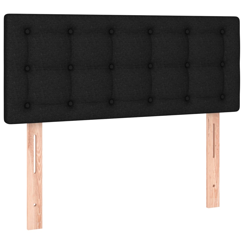 vidaXL Tăblie de pat, negru, 90x5x78/88 cm, textil