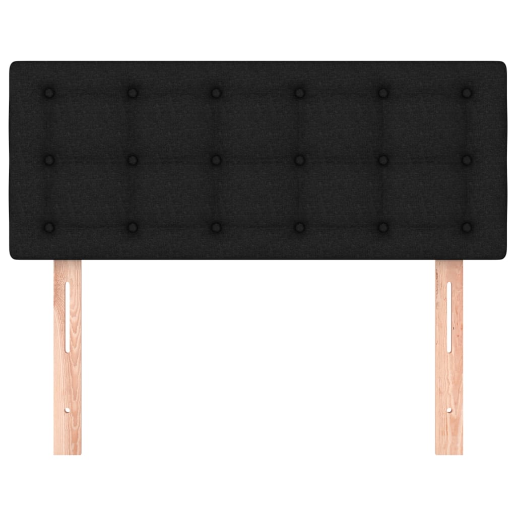 vidaXL Tăblie de pat, negru, 90x5x78/88 cm, textil