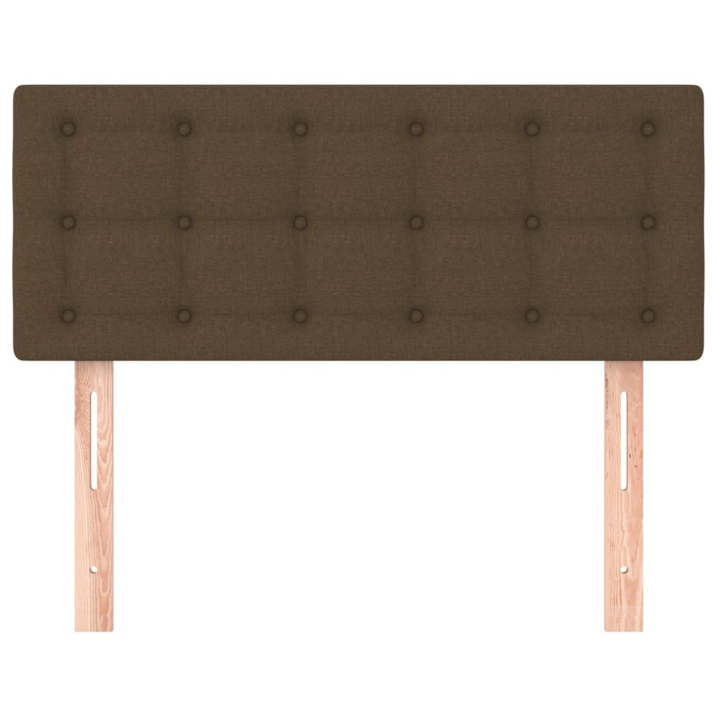 vidaXL Tăblie de pat, maro închis, 90x5x78/88 cm, textil vidaXL Tăblie de pat, maro închis, 90x5x78/88 cm, textil