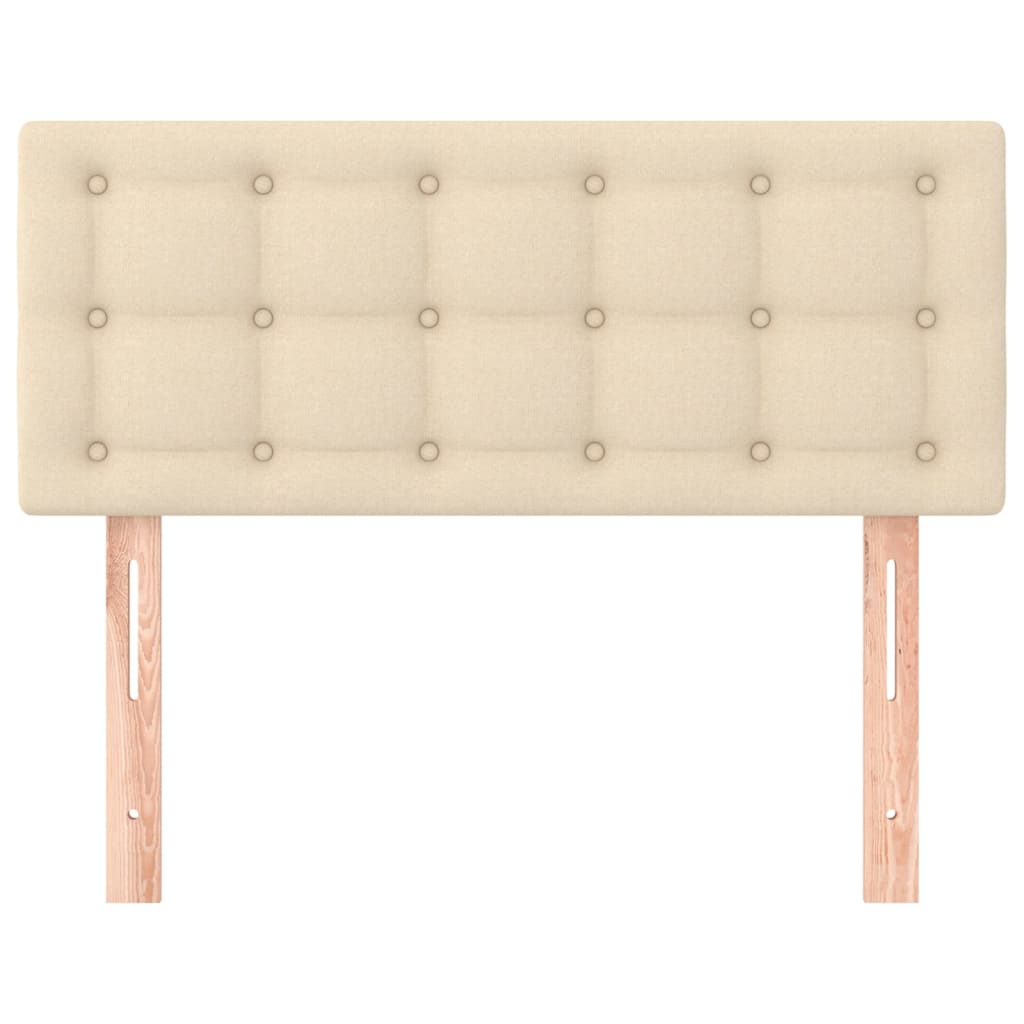vidaXL Tăblie de pat, crem, 90x5x78/88 cm, textil