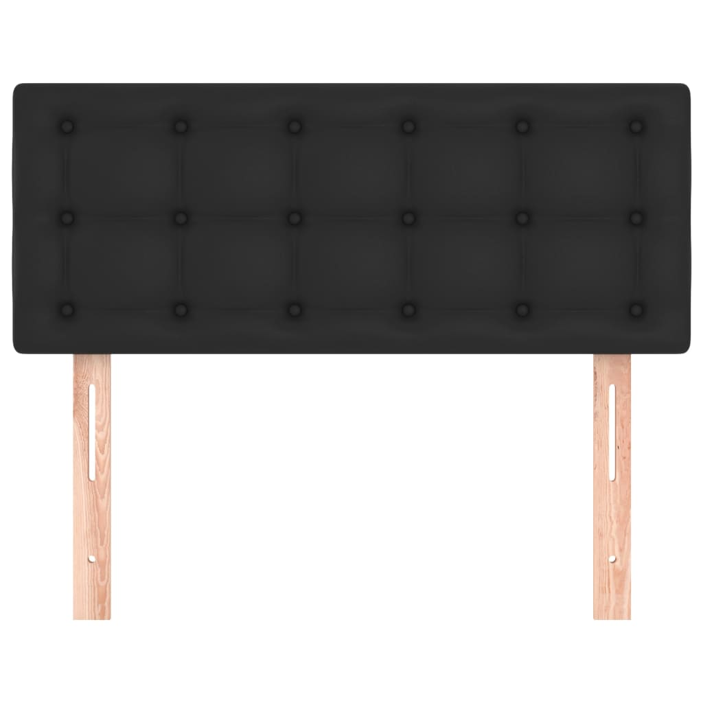 vidaXL Tăblie de pat, negru, 90x5x78/88 cm, piele ecologică