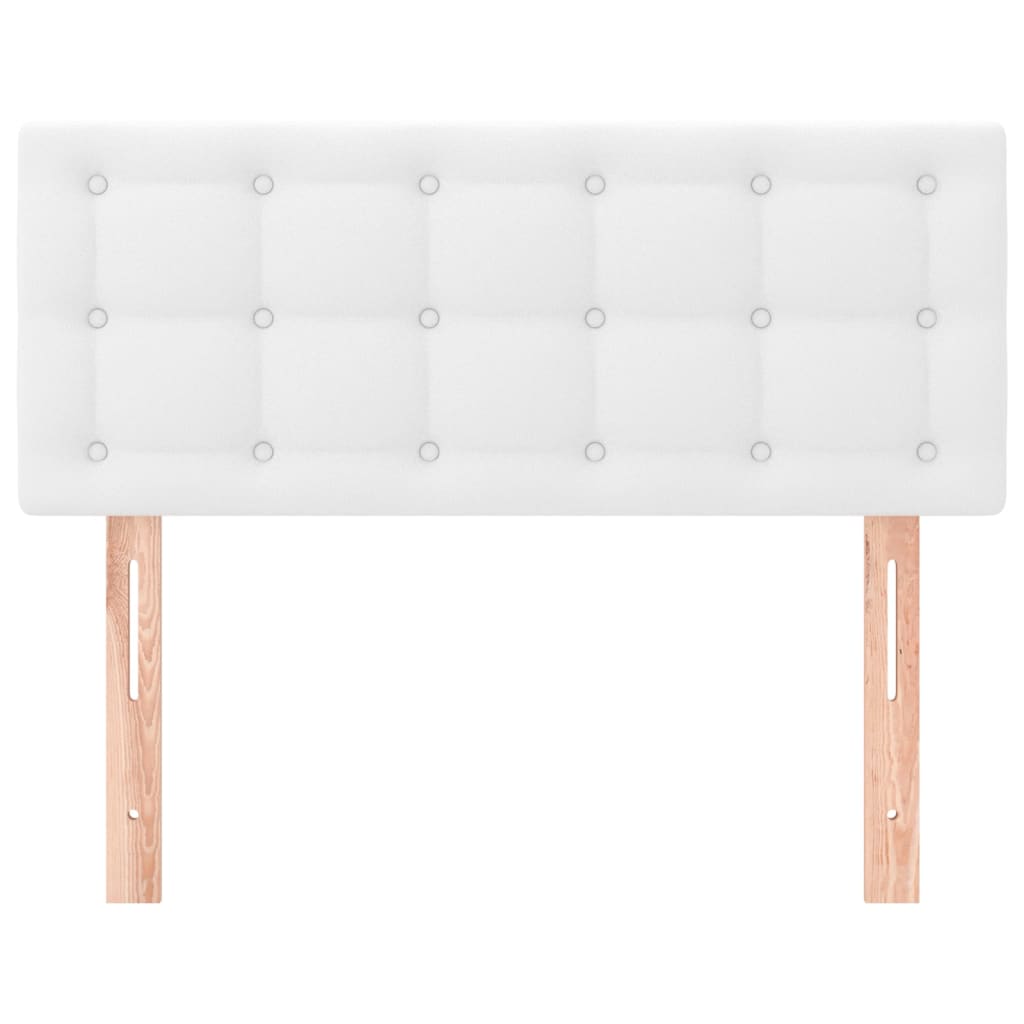 vidaXL Tăblie de pat, alb, 90x5x78/88 cm, piele ecologică vidaXL Tăblie de pat, alb, 90x5x78/88 cm, piele ecologică