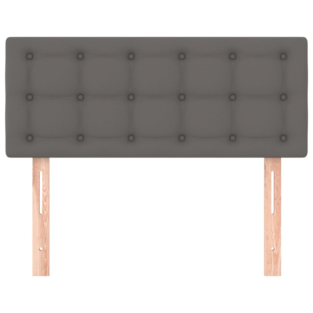 vidaXL Tăblie de pat, gri, 90x5x78/88 cm, piele ecologică