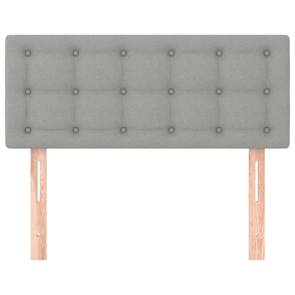vidaXL Tăblie de pat, gri deschis, 100x5x78/88 cm, textil