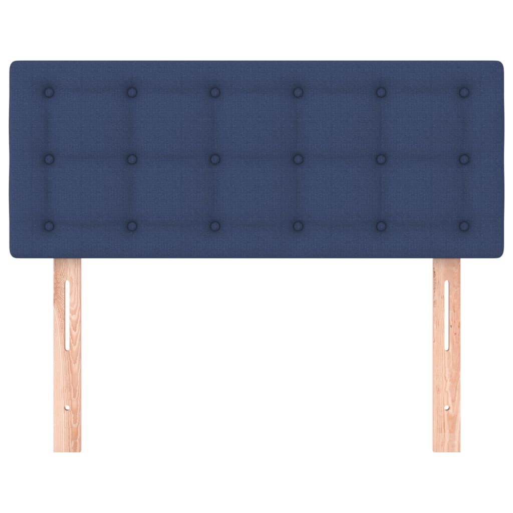 vidaXL Tăblie de pat, albastru, 100x5x78/88 cm, textil