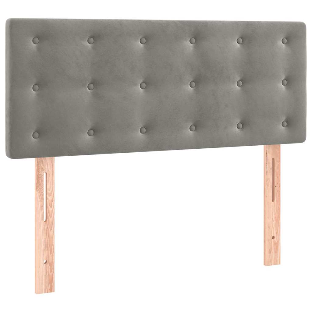 vidaXL Tăblie de pat, gri deschis, 100x5x78/88 cm, catifea