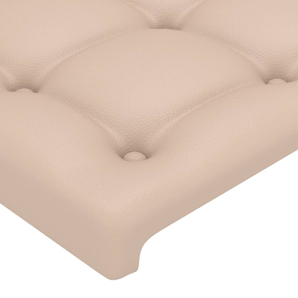 vidaXL Tăblii de pat 2 buc. cappuccino 72x5x78/88 cm piele ecologică