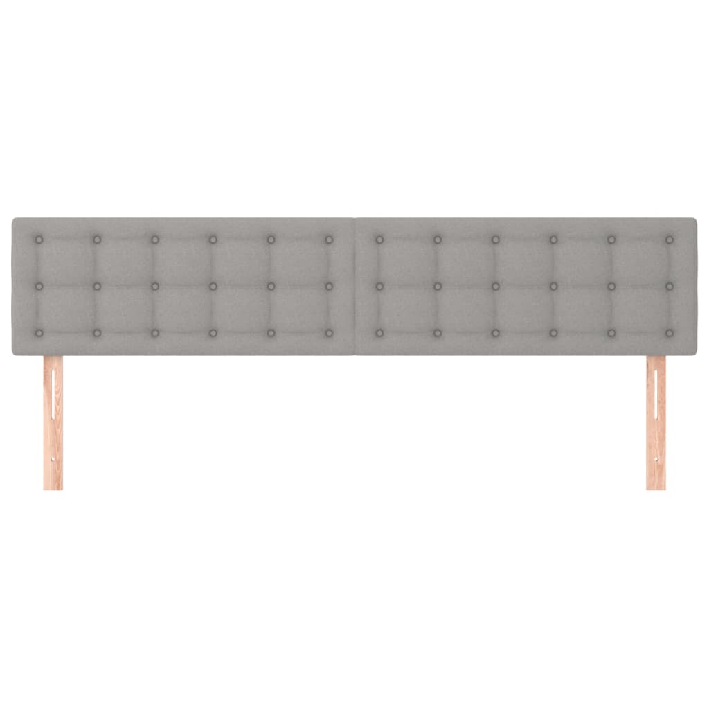 vidaXL Tăblii de pat, 2 buc, gri deschis, 80x5x78/88 cm, textil vidaXL Tăblii de pat, 2 buc, gri deschis, 80x5x78/88 cm, textil