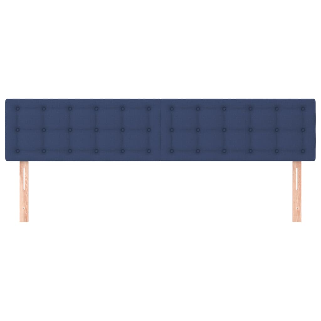 vidaXL Tăblii de pat, 2 buc, albastru, 80x5x78/88 cm, textil vidaXL Tăblii de pat, 2 buc, albastru, 80x5x78/88 cm, textil
